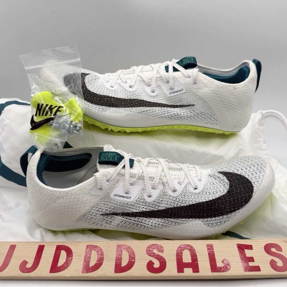 Nike Zoom Superfly Elite 2 Track Spikes White Spruce FZ9662-100 Men’s Sizes NEW